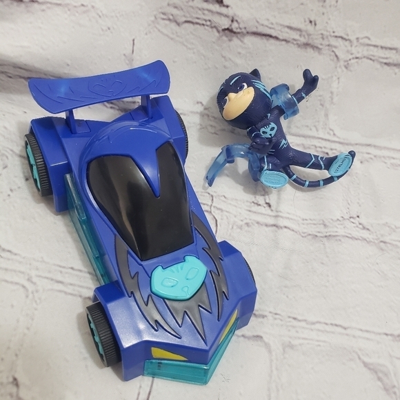 PJ Masks Glowheeler Cat Car And Figure Set Sounds Lights Pullback Just Play - Picture 12 of 12